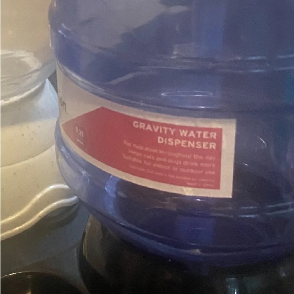 Water Gravity DOG Dispenser (2)pc pre owned as is see all photos (0.25)capacity